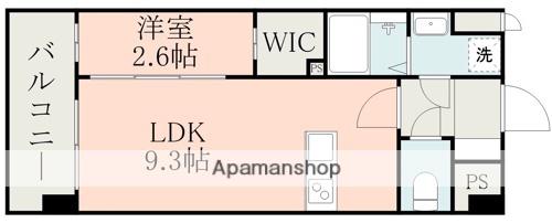 ラ・シック城南(1LDK/2階)の間取り写真