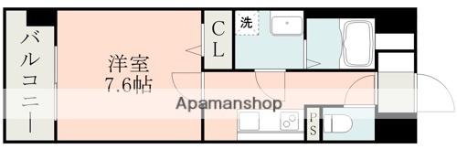 S-RESIDENCE熊本駅前(1K/6階)の間取り写真