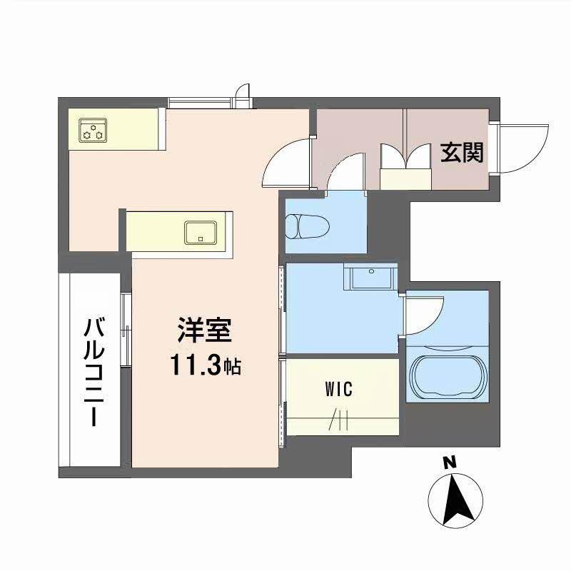 グランメゾン天神(ワンルーム/2階)の間取り写真