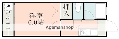 レジデンス渡鹿 A棟(1K/3階)の間取り写真