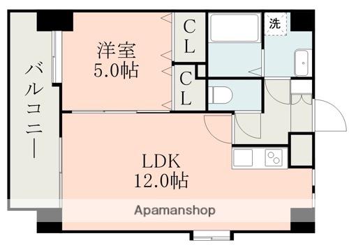 ランドタワーK-1(1LDK/2階)の間取り写真