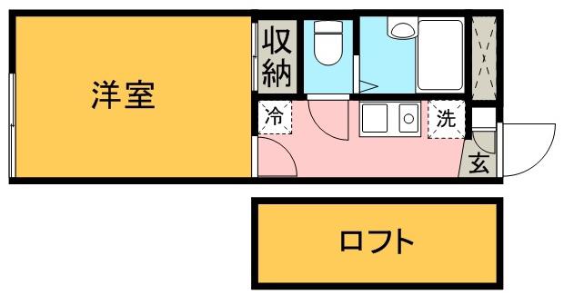 レオパレスイーストERN(1K/1階)の間取り写真
