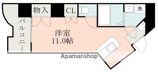 コートハイムPAL(ワンルーム/2階)の間取り写真