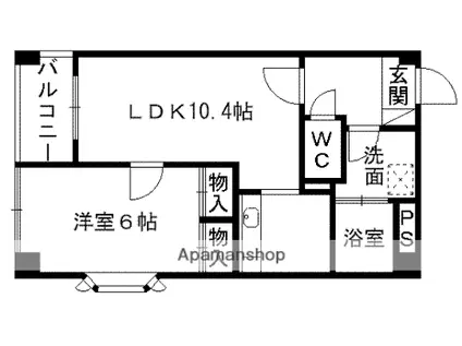 コートベネッセ熊本駅南(1LDK/5階)の間取り写真