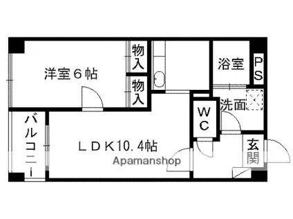 コートベネッセ熊本駅南(1LDK/7階)の間取り写真