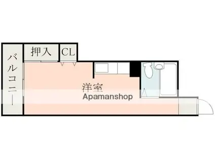 フラワーマンション(ワンルーム/3階)の間取り写真