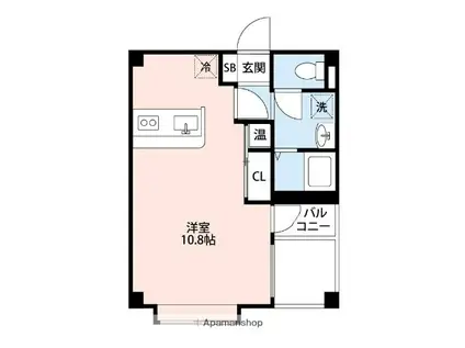 セルジュ水前寺(ワンルーム/5階)の間取り写真