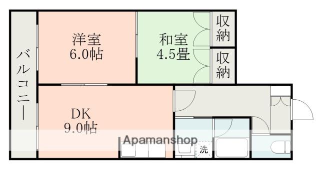 メゾンビスタ(2DK/4階)の間取り写真