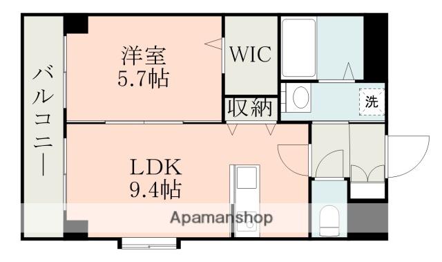 LA PAISIBLE(1LDK/8階)の間取り写真