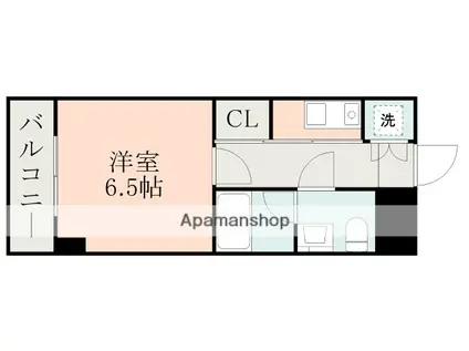フォルム熊大前Ⅲ(1K/6階)の間取り写真