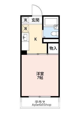 富ヶ丘ハイツ(1K/1階)の間取り写真