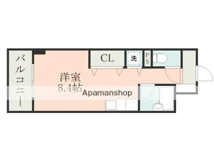 MRRくまもとRESIDENCE(ワンルーム/10階)の間取り写真