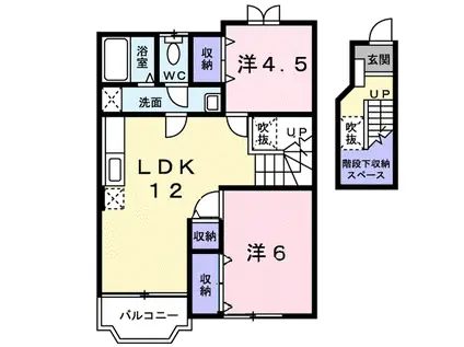 サンモールエル(2LDK/2階)の間取り写真