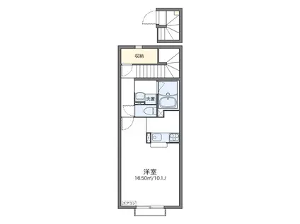 レオネクストKRHフレンド(1K/2階)の間取り写真