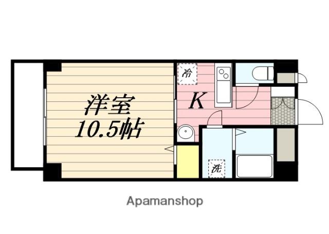 TOMITAビル(1K/2階)の間取り写真