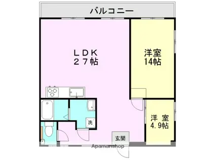 KINGDOM小山戸建(2LDK/2階)の間取り写真