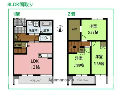 アーバンライフ(3LDK/1階)の間取り写真