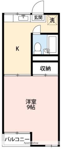 花園台コーポ(1K/1階)の間取り写真