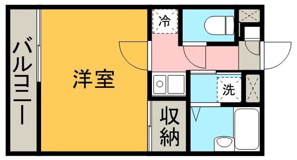 レオパレスSKY I(1K/2階)の間取り写真
