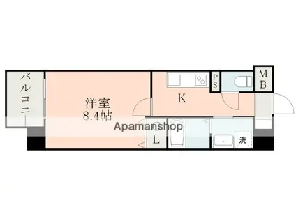 COLAS MIFUNE イースト(1K/4階)の間取り写真