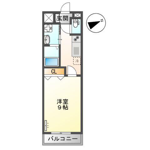 クオリティパレス(1K/3階)の間取り写真