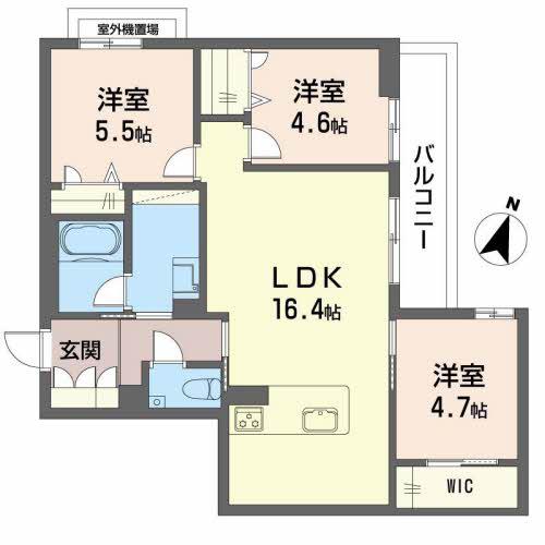 シャーメゾン菊陽(3LDK/2階)の間取り写真