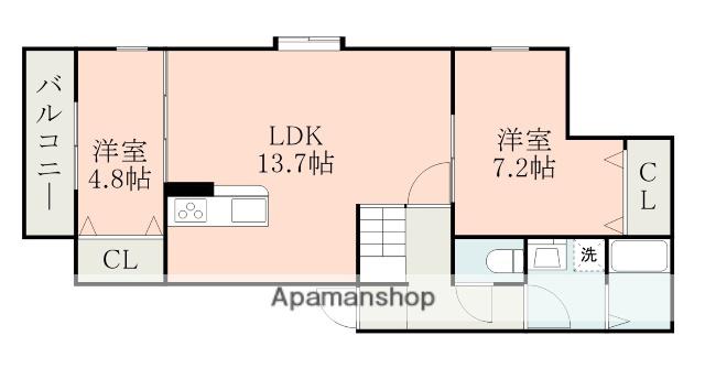 FY-STYLE大津 Ⅰ(2LDK/1階)の間取り写真
