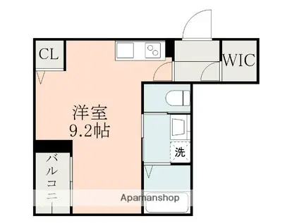 熊本電気鉄道 須屋駅 徒歩13分 2階建 築1年(ワンルーム/1階)の間取り写真