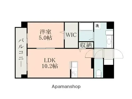 ハイマート龍田(1LDK/1階)の間取り写真