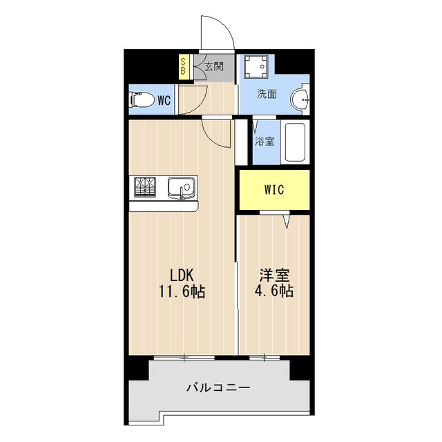 LIBTH菊陽227(1LDK/4階)の間取り写真