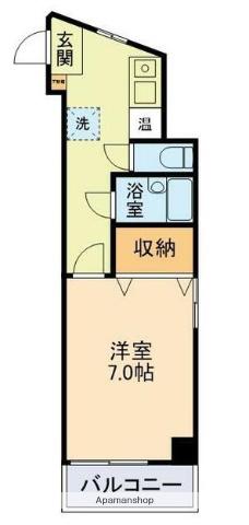 第3宮本ビル(1K/3階)の間取り写真