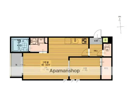 REGALEST T&H(1LDK/3階)の間取り写真