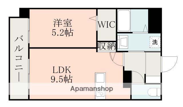CHAINON薬園(1LDK/4階)の間取り写真