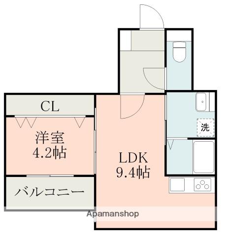 フォレスト渡鹿(1LDK/3階)の間取り写真