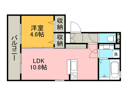 アーバンキューブ(1LDK/3階)の間取り写真