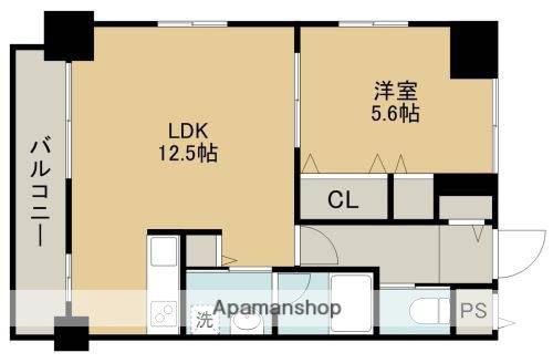 テクノマンション大津(1LDK/6階)の間取り写真
