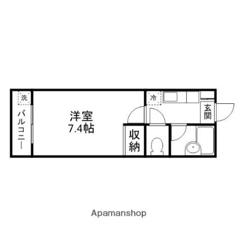 アーバンシティ21(1K/3階)の間取り写真