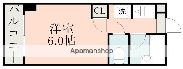 キャッスルマンション(ワンルーム/2階)の間取り写真