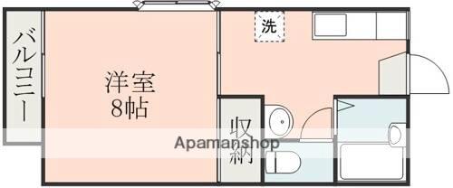 コーポ川原(1K/2階)の間取り写真