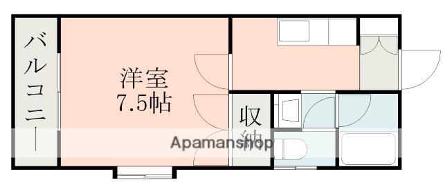 新大江プラザマンション(1K/3階)の間取り写真