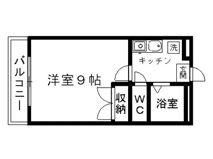 レオパレス武蔵ヶ丘(1K/1階)の間取り写真