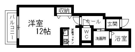 サンダ-バ-ドハイム(1K/1階)の間取り写真