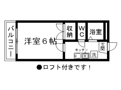 レオパレスFORTUNATE(1K/1階)の間取り写真