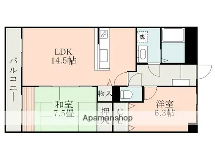 ヴィレッジMT(2LDK/3階)の間取り写真