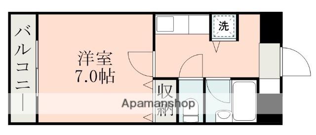 アンビシャス月出(1K/2階)の間取り写真