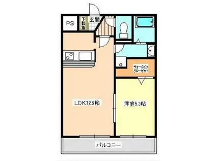 アクアクロス光の森(1LDK/2階)の間取り写真