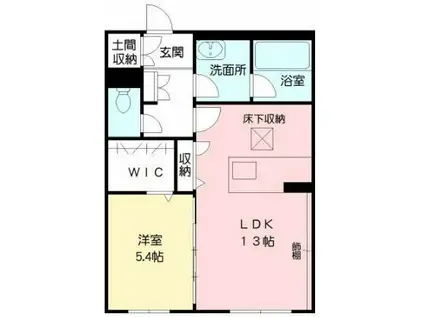 シャーメゾンアメニティ御領Ⅰ(1LDK/1階)の間取り写真