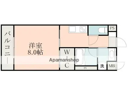 ラ・シック大津北(1K/3階)の間取り写真