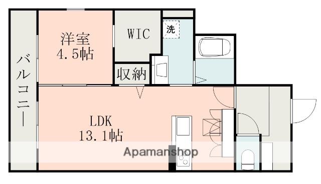 エトワールルージュ A(1LDK/1階)の間取り写真