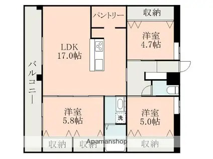 メゾン・ド・アネモネ(3LDK/4階)の間取り写真